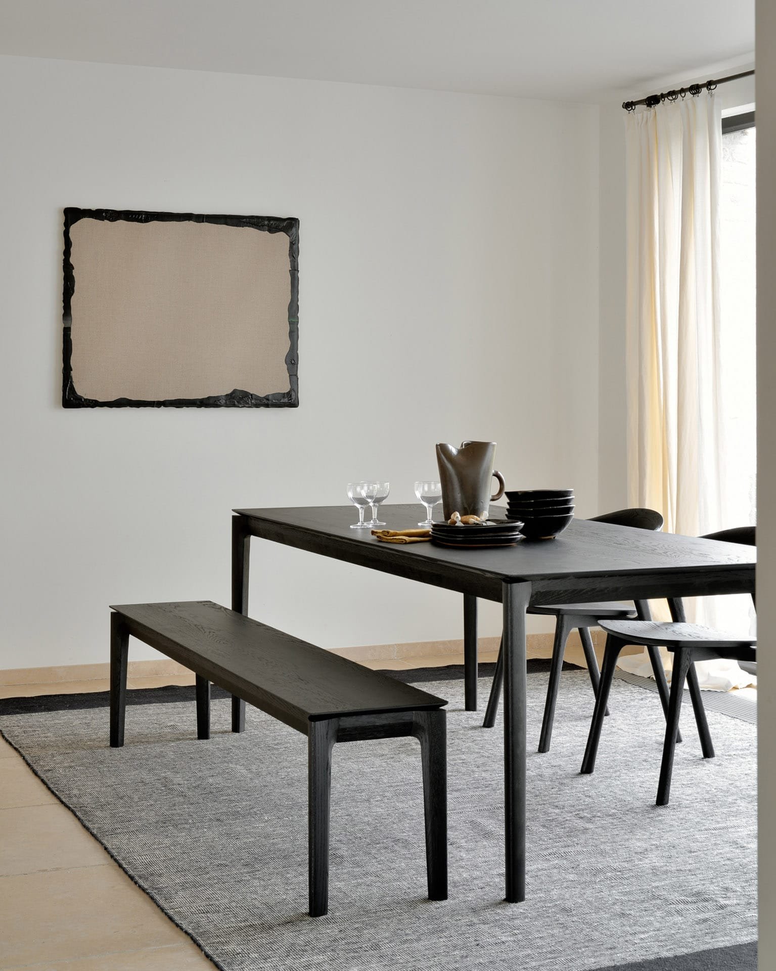 Ethnicraft Modernus Valgomojo stalas Bok Oak Black