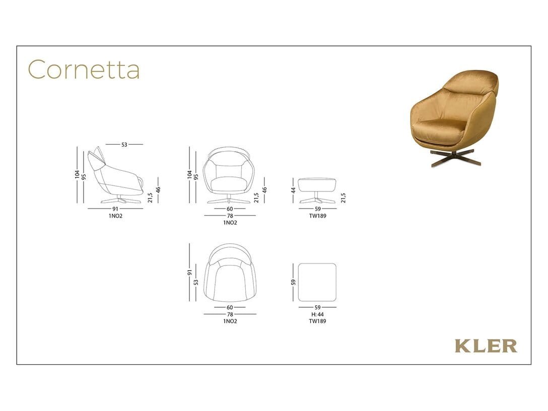 Kler Fotelis Cornetta